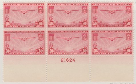 U.S. Scott #C22 Airmail Stamp - Mint NH Plate Block