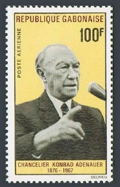 Gabon C63,MNH.Michel 296. Konrad Adenauer,Chancellor of Germany.1968.