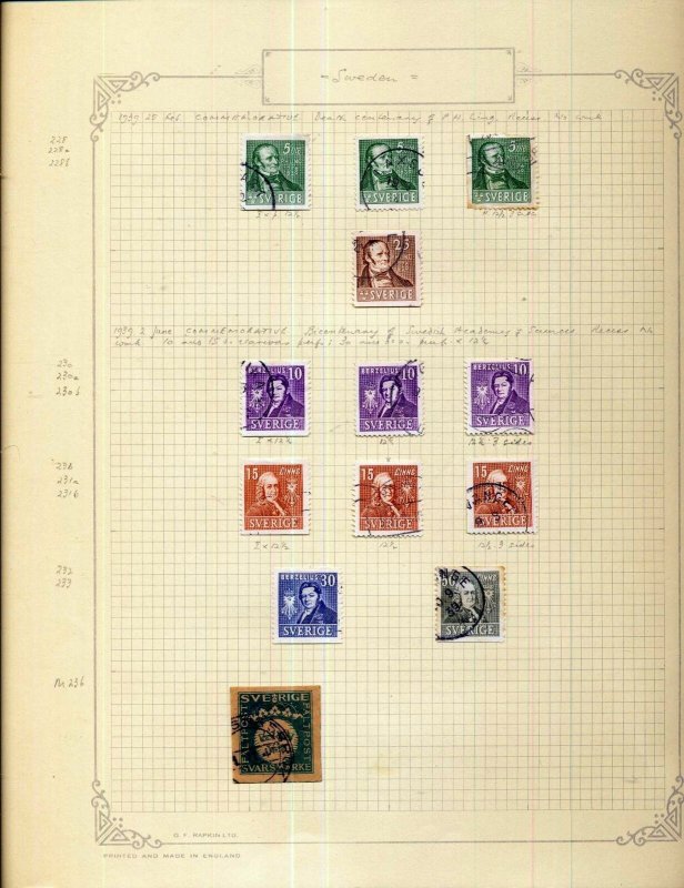 SWEDEN 1924/39 M&U on Pages (Apprx 85+ Items) (Gar 644