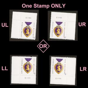 US 4704 Purple Heart Medal forever plate single C111111 MNH 2012