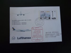 first flight cover Hamburg Munchen Airbus A350 Lufthansa 2017