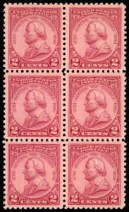 US Sc 689 MNH BLOCK of 6 - 1930 2¢ - Gen. von Steuben