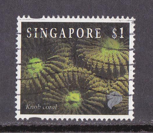 Singapore # 682, Knob Coral, Used, 1/2 Cat.