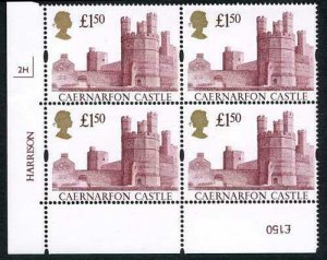 SG1612 1992 One Pound Fifty Castle Plate 2C Normal Paper U/M