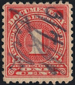 R207 1¢ Documentary Stamp (1914) Used