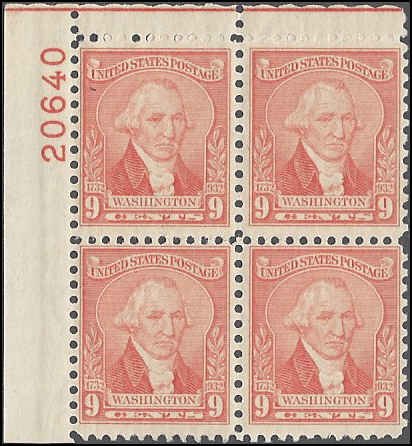 714 Mint,OG,NH... Plate Block of 4... SCV $45.00