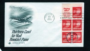 C79a Winged Envelope, FDC pane/5 + label ArtCraft