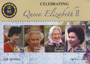 Antigua & Barbuda 2021 MNH Royalty Stamps Queen Elizabeth II 95th Bday 4v M/S