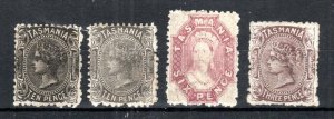 Australia - Tasmania 1878-1891 on stockard MH