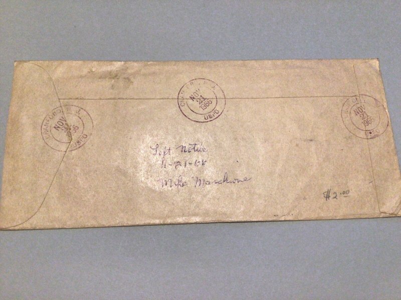 Antigua  1966 O. H. M. S. Registered United States Stamps Postal Cover Ref 64626 