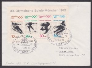 GERMANY 1972 Olympic Games cover special pmk...............................A3548