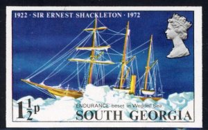 South Georgia 1972 Shackleton RARE IMPERFORATE ONLY 50 EXIST Mint OG NH w/ Cert⚡