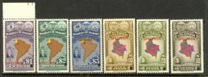 COLOMBIA 1941 REAL ESTATE TAX REVENUE Specimen & Punch Holes MAPS SET MNH