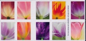 2023 63c Forever Tulip Blossoms, Booklet Block of 10 Scott 5777-5786 Mint VF NH