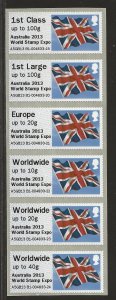 AUSTRALIA SC# A5GB3  19-24   VF/MNH