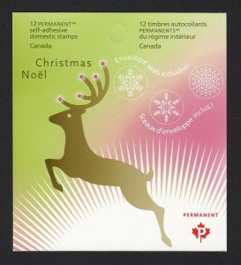 CHRISTMAS DEER =  BOOKLET FRONT PAGE OF 6 stamps = Canada 2007 #2239a MNH