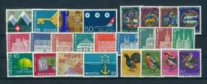 Switzerland 1968 Complete Year Set  MNH