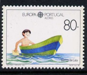 Portugal Azores 381 MNH EUROPA, Child, Tin Boat