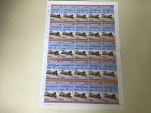 Nevis king George V Class  Locomotive Railway Train MNH full  stamps sheet 49592