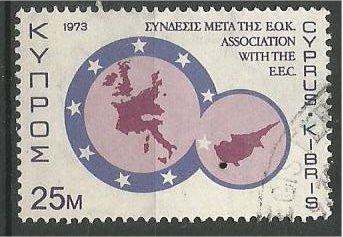 CYPRUS, 1973 used 25m, EEC. Scott 405