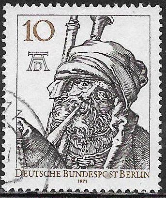 Berlin 9N311 Used - ‭Bagpipe Player, by Albrecht Dürer