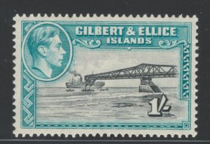 Gilbert & Ellice Islands 1939 King George VI & Phosphate Jetty 1sh Scott # 48 MH