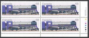Canada Sc# 1121 MNH PB LR 1986 68c Locomotives