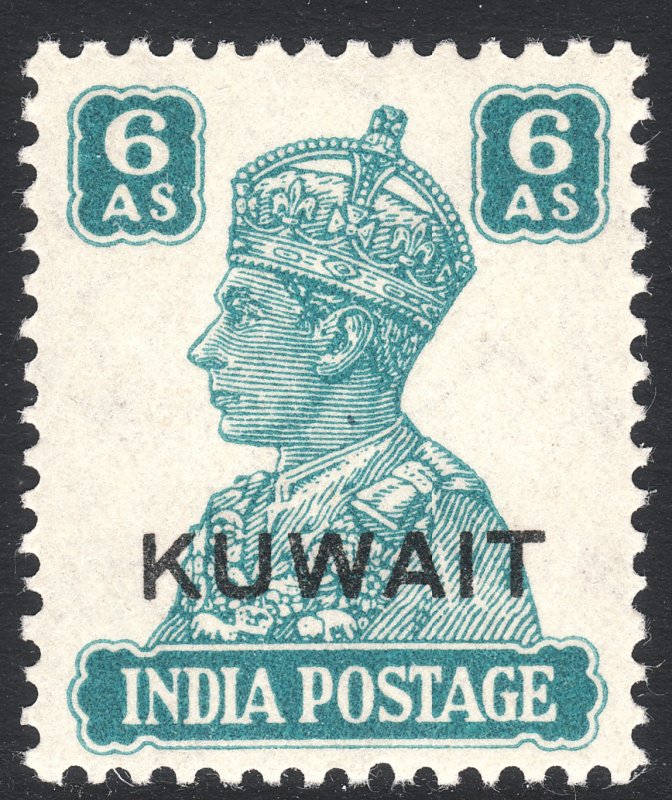 1945 British Kuwait KGVI 6 Annas issue MNH Sc# 68 Wmk 196 CV $14.50