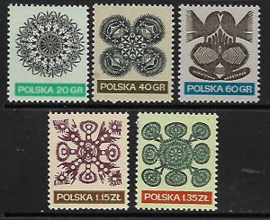 POLAND    1822-1826   MNH  PAPER CUTOUTS 1971