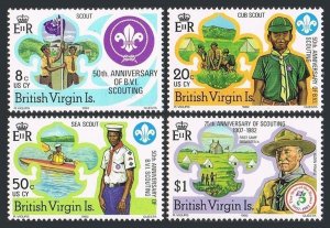 BRITISH VIRGIN ISLANDS SC#438-441 Boy Scout 75th Anniversary (1982) MNH