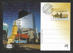 SE)2008 ESTONIA  MAXIMUM CARD TALLINN TRAM, HIGH BUILDINGS, OLD CARRIAGE, XF
