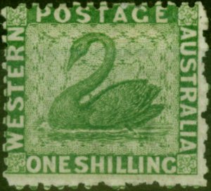 Western Australia 1865 1s Bright Green SG61 Fine MM