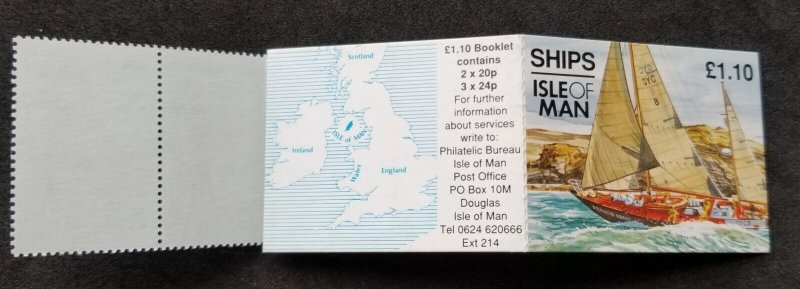 Isle Of Man Definitives Ships 1993 Sailing Boat Transport £1.10 (booklet) MNH