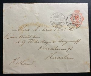 1931 Tegal Netherlands Indies Postal Stationery Cover To Haarlem Holland