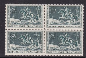 France   #B376    MNH  1964  post rider   stamp day . block of 4