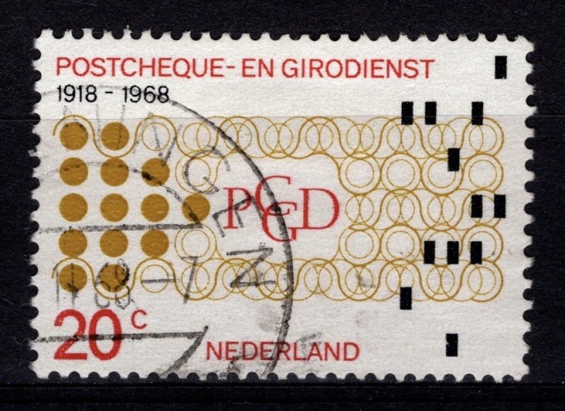 Netherlands 1968 50th Anniv. Of Postal Cheque & Clearing, 20c [Used]