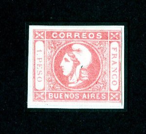 Argentina Buenos Aires Stamps # 12 Superb as Issued Scott Value $350.00