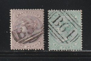 Mauritius 32, 37 U Queen Victoria