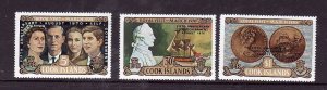 Cook Is.-Sc#287-9- id2-unused NH set-QEII-Royal Visit overprinted -1970-