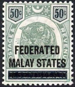 Malay States SG8 50c (top value) M/M cat 130 pounds