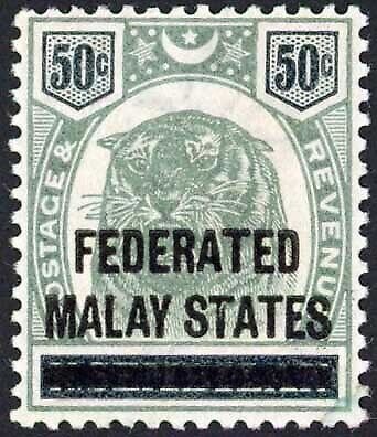 Malay States SG8 50c (top value) M/M cat 130 pounds