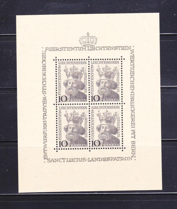 Liechtenstein 218 Sheet Of 4 Set MNH Saint Lucius