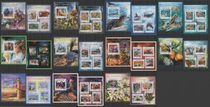 A1263 2016 Niger Fauna Famous People Marine Life 11Kb+11Bl Mnh