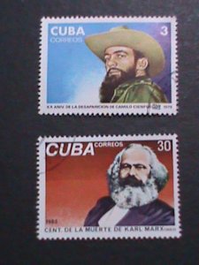 ​CUBA- VERY OLD CUBA FAMOUS PERSON STAMPS USED- VF WE SHIP TO WORLD WIDE