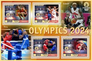 Stamps. Olympic Games in Paris 2024 2023 year, 1+1 sheets  perforated  NEW