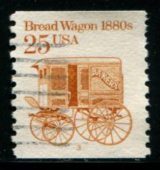 2136 US 25c Bread Wagon PNC #3, used sgl