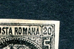 Romania 1867 Prince Carol Dot in Greek border Variety MNG Sc 31a CV $400 7284 