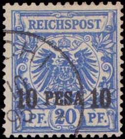 German East Africa #4, Incomplete Set, 1893, Used