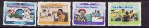 Papua New Guinea-Sc#584-7-unused NH set-1983-World Communica