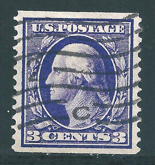 USA : T043  -  1908   3 c. used - perf. 12 vertic.